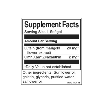 Synergistic Eye Health With Lutein & Zeaxanthin 60 гел-капсули | Swanson