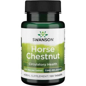 Timed-Release Horse Chestnut 22% Aescin 200 мг 120 таблетки | Swanson Timed-Release Horse Chestnut 22% Aescin 200 мг 120 таблетки | Swanson
