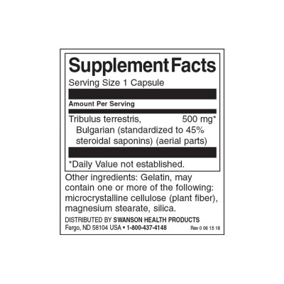 Tribulus Terrestris Extract 500 мг 60 капсули | Swanson Може да регулира кръвната захар Повишава производството на тестостерон Помага при хипертония Намалява възпалението Екстракт от бабини зъби 500 мг Tribulus Terrestris Extract 500 мг 60 капсули | Swans