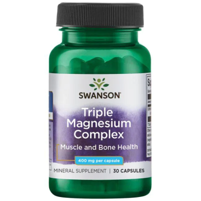 Triple Magnesium Complex 400 мг 30 капсули | Swanson Triple Magnesium Complex 400 мг 30/100/300 капсули | SwansonПодпомага състоянието при редица хронични заболявания
Подобрява съня и действа успокояващо
Срещу изтръпване на крайниците
Три отд Triple Magnesium Complex 400 мг 30/100/300 капсули | Swanson Подпомага състоянието при редица хронични заболявания Подобрява съня и действа успокояващо Срещу изтръпване на крайниците Три отделни източника Triple Magnesium Complex 400 мг 30/100/300 капсули