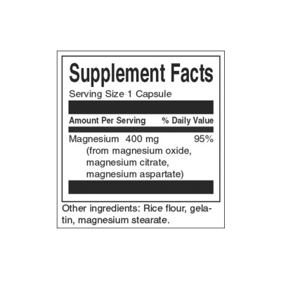 Triple Magnesium Complex 400 мг 30 капсули | Swanson Triple Magnesium Complex 400 мг 30/100/300 капсули | SwansonПодпомага състоянието при редица хронични заболявания
Подобрява съня и действа успокояващо
Срещу изтръпване на крайниците
Три отд Triple Magnesium Complex 400 мг 30/100/300 капсули | Swanson Подпомага състоянието при редица хронични заболявания Подобрява съня и действа успокояващо Срещу изтръпване на крайниците Три отделни източника Triple Magnesium Complex 400 мг 30/100/300 капсули