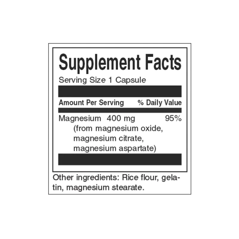 Triple Magnesium Complex 400 мг 300 капсули | Swanson Triple Magnesium Complex 400 мг 300 капсули | Swanson