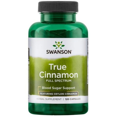 True Cinnamon Full Spectrum 120 капсули | Swanson Подпомага здравето на сърдечната дейност Осигурява метаболитна подкрепа Контролира здравословните граници на кръвната захар Предпазва от развитие на бактер True Cinnamon Full Spectrum 120 капсули | Swanson
