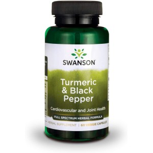 Turmeric & Black Pepper 60 вегетариански капсули | Swanson