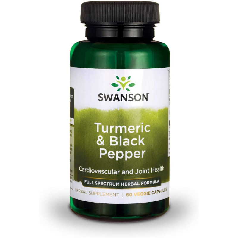 Turmeric & Black Pepper 60 вегетариански капсули | Swanson