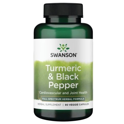 Turmeric & Black Pepper 90 вегетариански капсули | Swanson