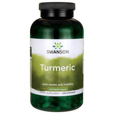 Turmeric 240 капсули | Swanson Подобрява движението, физическата функция и здравето на ставите Антиоксидантна подкрепа за неутрализиране на реактивните метаболити на кислорода Подпомага здравето на опорно-дви Turmeric 240 капсули | Swanson Подобрява движе