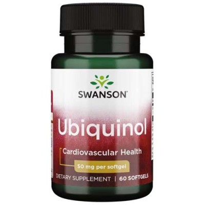 [Ubiquinol 50 мг 60 гел-капсули | Swanson Един от най-силните антиоксиданти Подпомага процеса на производство на енергия Предпазва сърцето и сърдечно-съдовата система Намалява умората Потиска стареенето