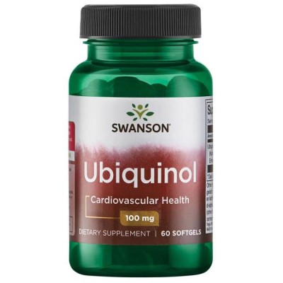 Ubiquinol 100 мг 60 гел-капсули | Swanson Биоактивна и най-добре усвоима форма на конезим Q10 Един от най-силните антиоксиданти Поддържа процеса на производство на енергия Защитава сърцето и сърдечно-съдов Ubiquinol 100 мг 60 гел-капсули | Swanson Биоакти