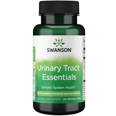 [Urinary Tract Essentials 60 веге капсули | Swanson Осигурява защита отгоре надолу на пикочните пътища Понижава риска от инфекции на пикочните пътища Състои се от червена боровинка, D-маноза, Kyo-Dophilus и ви
