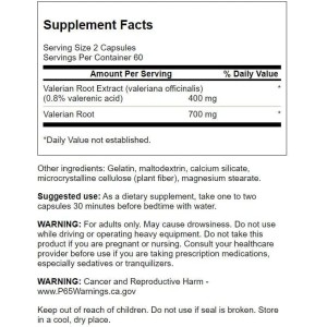 Valerian Root Extract 120 капсули | Swanson