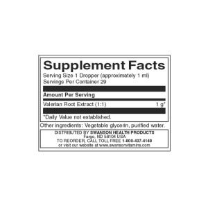 Valerian Root Liquid Extract 29,6 мл | Swanson