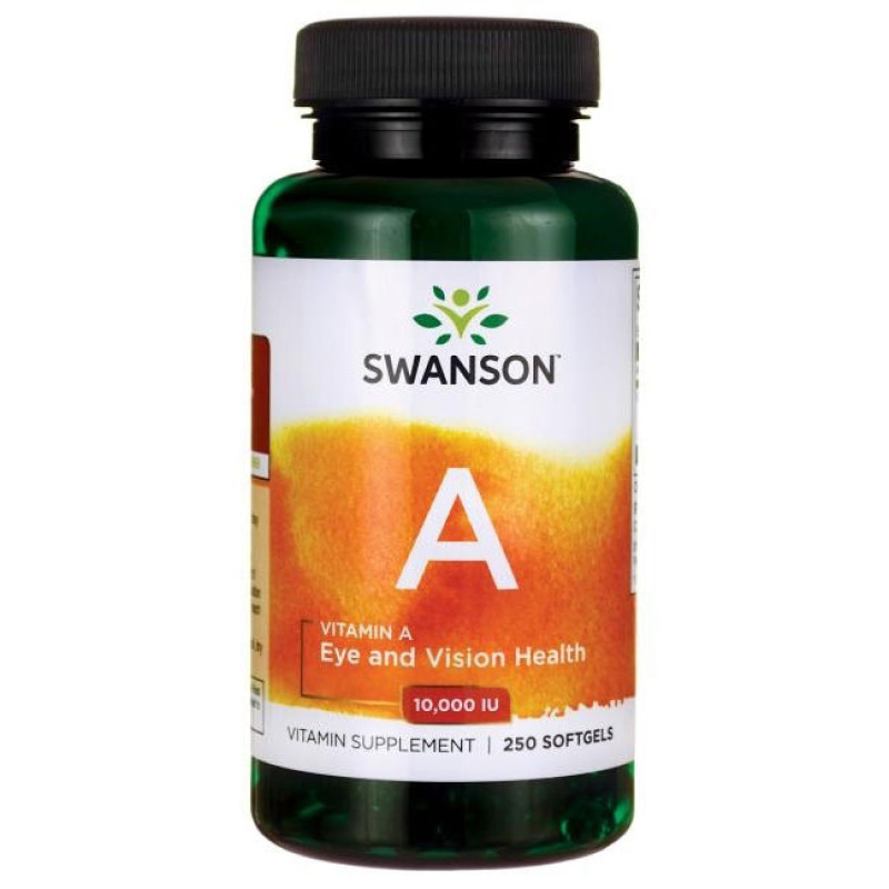 Vitamin A 10 000 IU 250 гел-капсули | Swanson