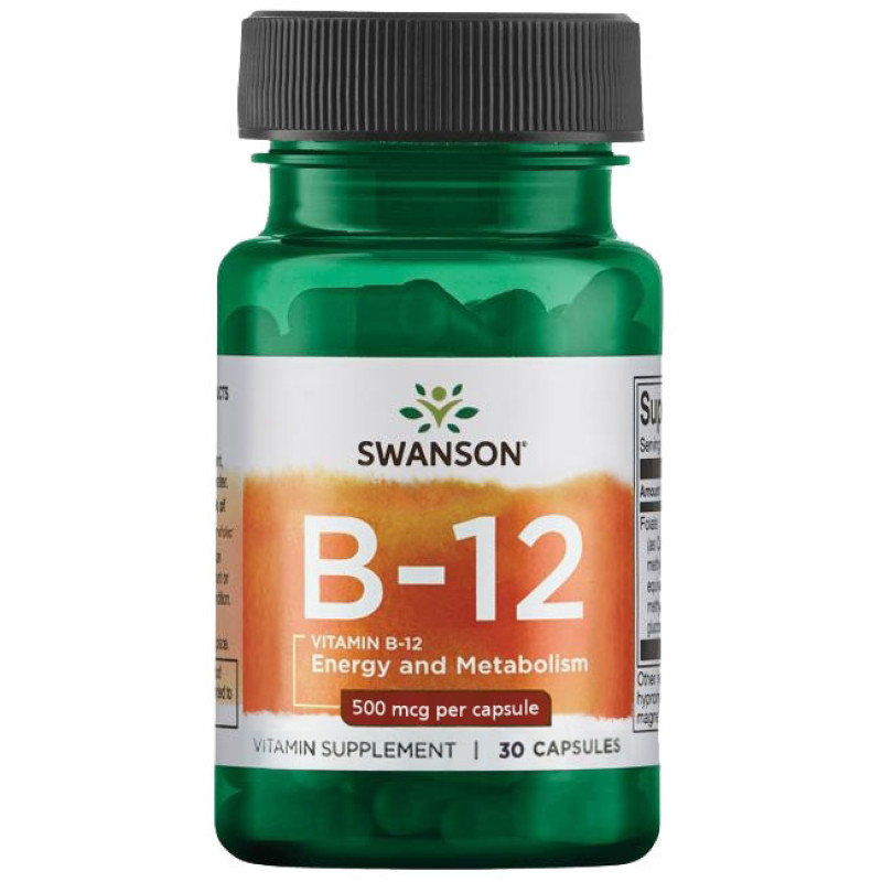 Vitamin B-12 500 мкг 30 Капсули | Swanson