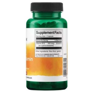 Vitamin B12 Cyanocobalamin 500 мкг 250 капсули | Swanson