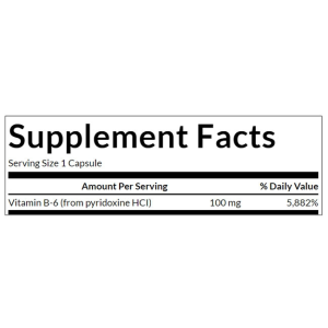 Vitamin B6 Pyridoxine 100 мг 100 капсули | Swanson