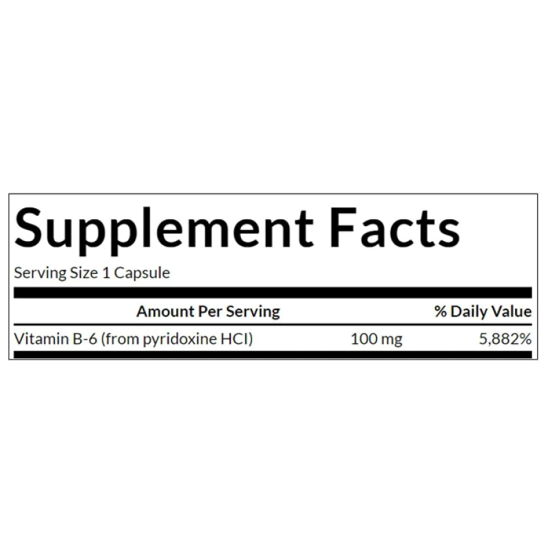 Vitamin B6 Pyridoxine 100 мг 250 капсули | Swanson Vitamin B6 Pyridoxine 100 мг 250 капсули | Swanson