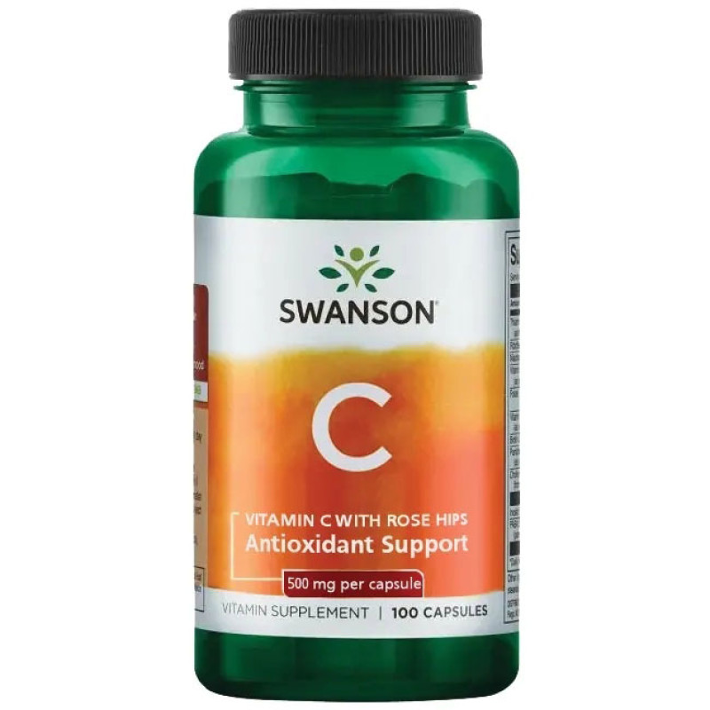 Vitamin C with Rose Hips 500 мг 100 капсули | Swanson