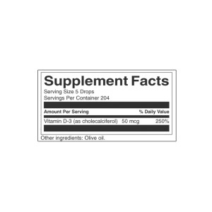 Vitamin D3 Liquid Drops 29.6 мл | Swanson