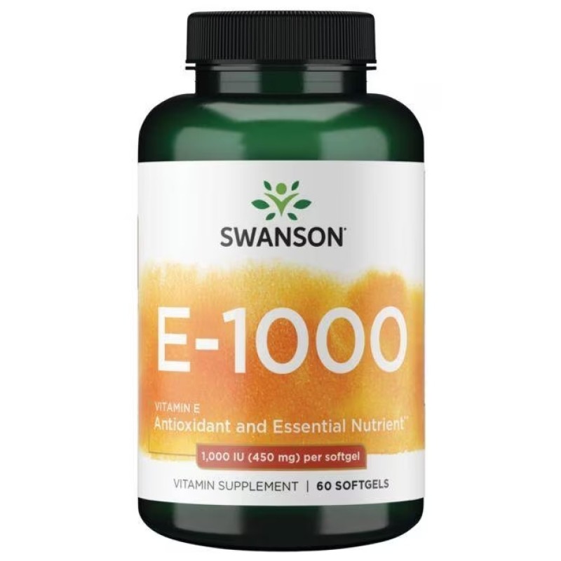 Vitamin E-1000 450 мг 60 гел-капсули | Swanson