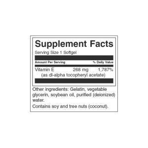 Vitamin E 400 IU 60 гел-капсули | Swanson