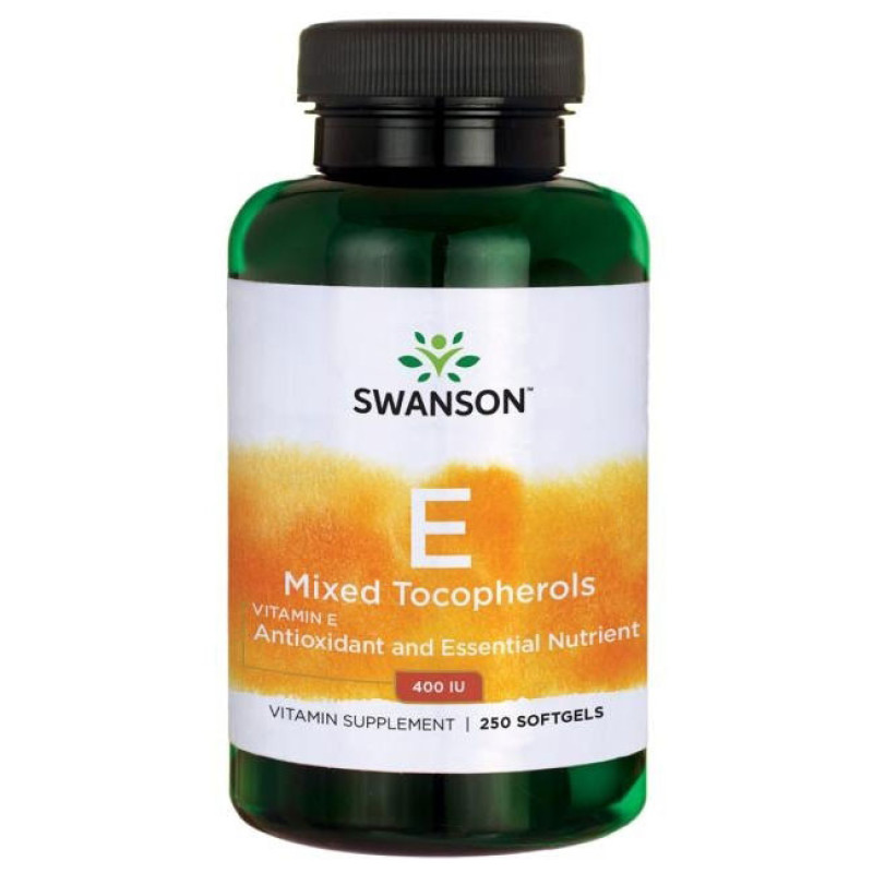 Vitamin E Mixed Tocopherols 400 IU 250 гел-капсули | Swanson