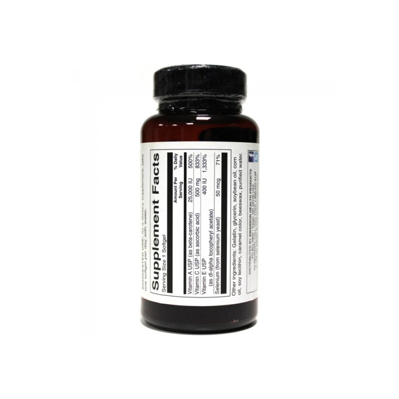 Vitamins A, C, E & Selenium ACES Formula 60 гел-капсули | Swanson Vitamins A, C, E & Selenium ACES Formula 60 гел-капсули | Swanson