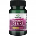 Vitamins D3 & K2 60 веге капсули | Swanson
