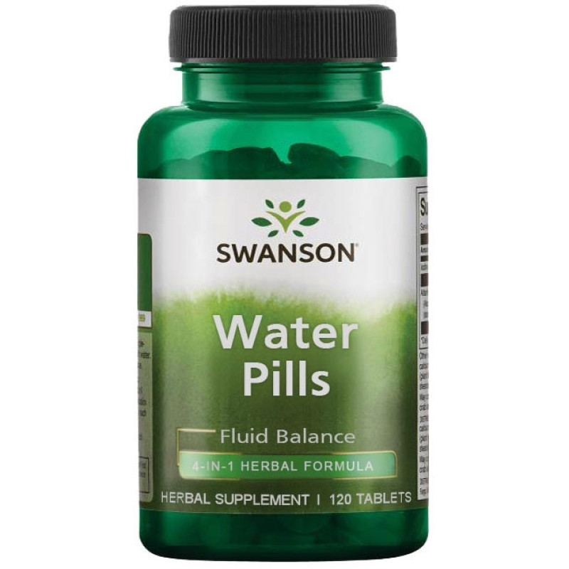 Water Pills 4-in1 Herbal Formula 120 таблетки | Swanson