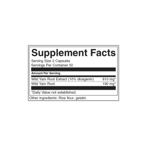 Wild Yam Root 100 капсули | Swanson