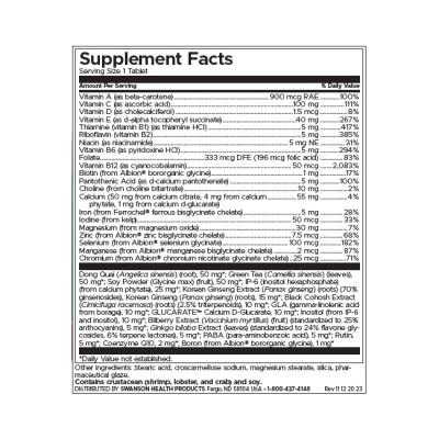 Women's Multi +Hormone Support 90 таблетки | Swanson