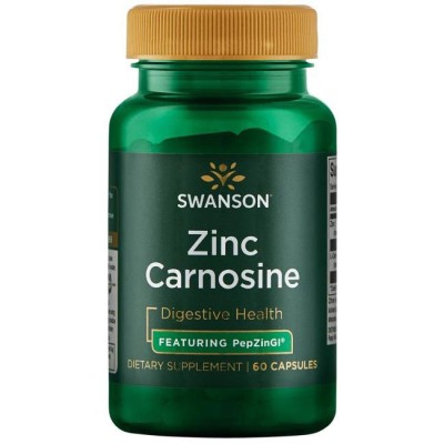 Zinc Carnosine feat. PepZinGI 60 капсули | Swanson Zinc Carnosine feat. Zinc Carnosine feat. PepZinGI 60 капсули | Swanson За подсилване на имунните защити на организма Подходящ при различни възпалителни процеси Добро средство за понижаване нивата на триглицериди и холестеро Zinc Carnosine feat. PepZinGI 60 капсули | Swanson