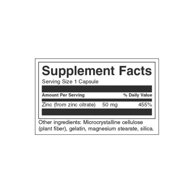Zinc Citrate 50 мг 60 капсули | Swanson Zinc Citrate 50 мг 60 капсули | Swanson