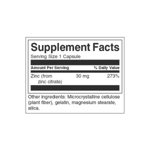 Zinc (Citrate) 30 мг 60 капсули | Swanson