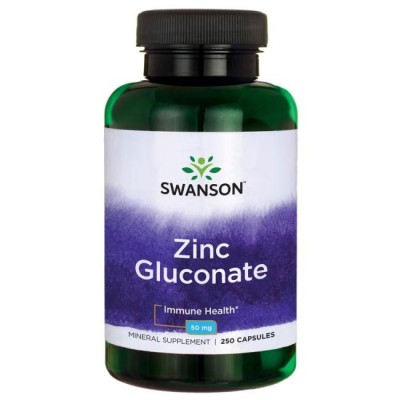 Zinc Gluconate 50 мг 250 капсули | Swanson Най-доброто усвояване и биологична наличност Засилва имунитета на организма Повишава плодовитостта и нивото на тестостерон Допринася за правилната секреция на инс Zinc Gluconate 50 мг 250 капсули | Swanson Най-до
