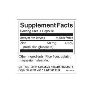 Zinc Gluconate 50 мг 250 капсули | Swanson