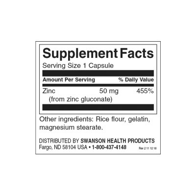 Zinc Gluconate 50 мг 250 капсули | Swanson Най-доброто усвояване и биологична наличност Засилва имунитета на организма Повишава плодовитостта и нивото на тестостерон Допринася за правилната секреция на инс Zinc Gluconate 50 мг 250 капсули | Swanson Най-до