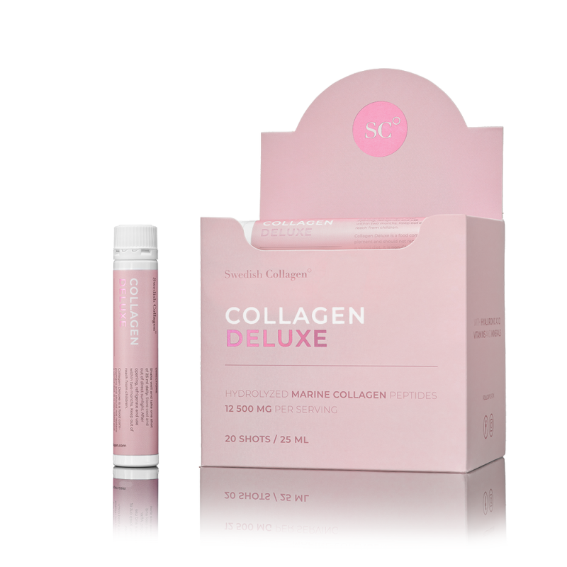 Collagen Deluxe Liquid | Hydrolyzed Marine Collagen Peptides with Hyaluronic Acid 20 x 25 мл | Swedish Collagen