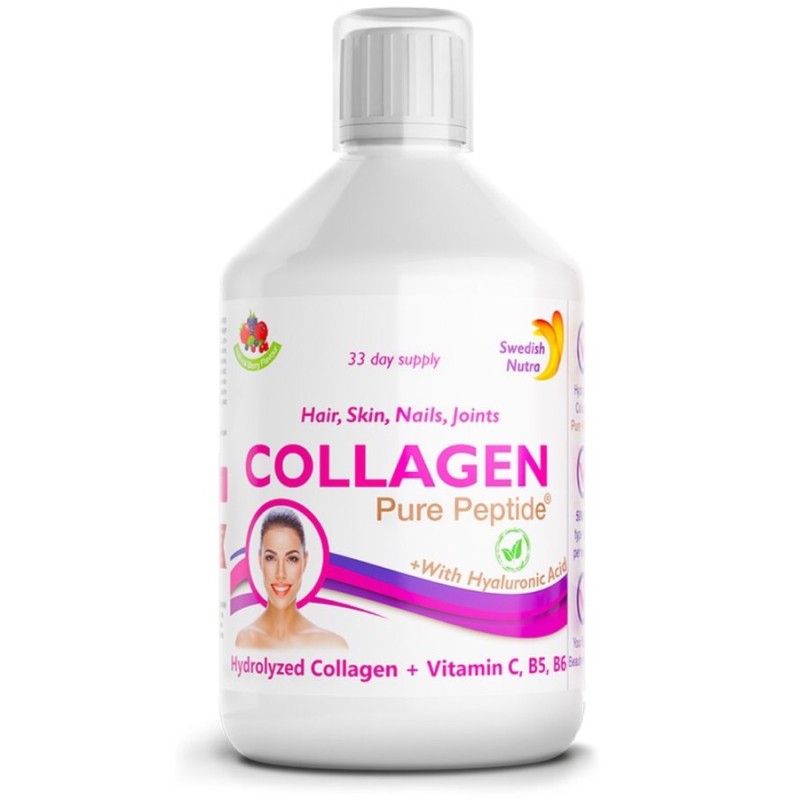 Hydrolyzed Collagen + Vitamin C, B5, B6 500 мл | Swedish Nutra