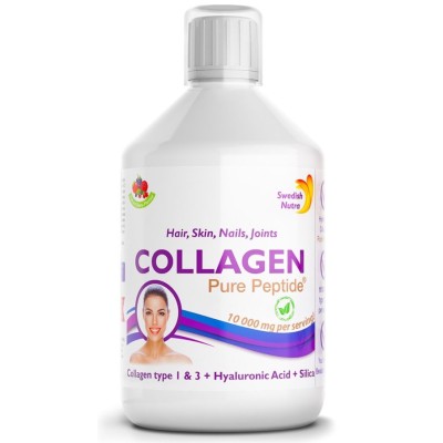 Liquid Collagen Types 1 & 3 with Hyaluronic Acid + Silica 500 мл | Swedish Nutra Liquid Collagen Types 1 & 3 with Hyaluronic Acid + Silica 500 мл | Swedish Nutra