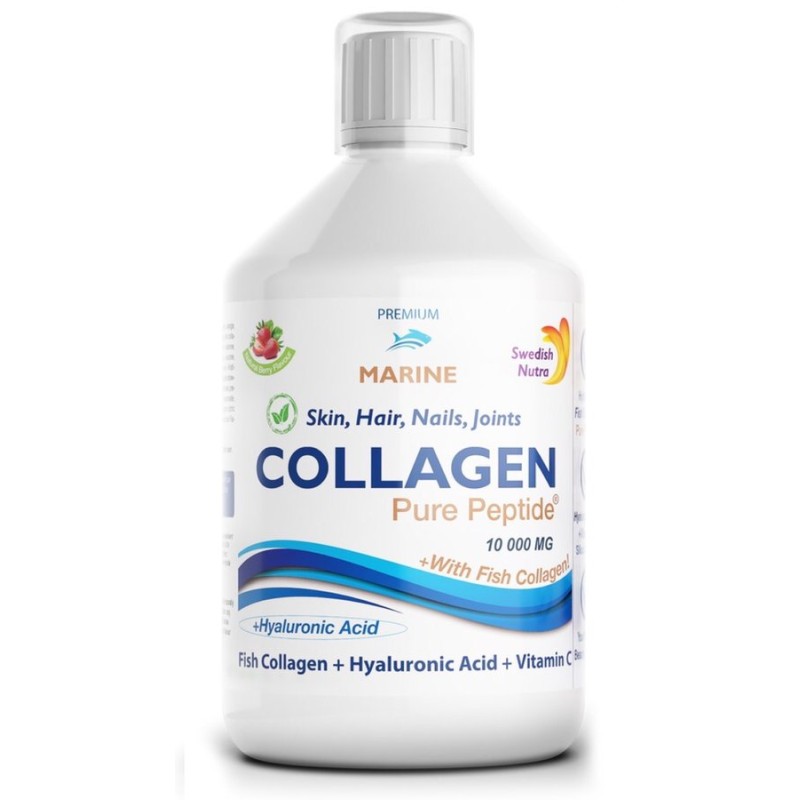 Liquid Marine Collagen 10 000 мг with Hyaluronic Acid + Vitamin C 500 мл | Swedish Nutra