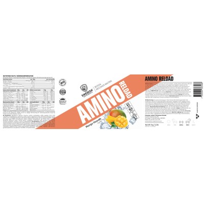 Amino Reload | BCEAA Recover Matrix - Манго 1000 г | SWEDISH Supplements