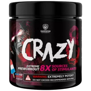 Crazy 8 / Extreme PreWorkout - Blue Ice Rocket 260 г | SWEDISH Supplements