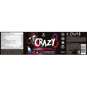 Crazy 8 / Extreme PreWorkout - Sour Watermelon Candy 260 г | SWEDISH Supplements
