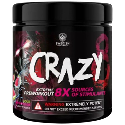 Crazy 8 / Extreme PreWorkout - Sour Watermelon Candy 260 г | SWEDISH Supplements Crazy 8 / Extreme PreWorkout - Sour Watermelon Candy 260 г | SWEDISH Supplements