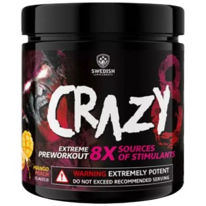 Crazy 8 / Extreme PreWorkout - Манго и Праскова 260 г | SWEDISH Supplements