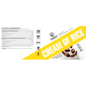Cream of Rice | Complex Carbohydrate Source - Ванилов сладолед 1000 г | SWEDISH Supplements