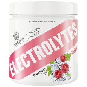Electrolytes Clear | Hydration Formula with Pink Himalayan Salt & CocoMineral® - Малина 240 г | SWEDISH Supplements