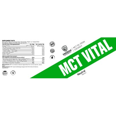 MCT Vital Powder / from Coconut Oil - 300 г | SWEDISH Supplements