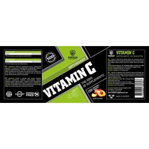 Vitamin C 500 mg - Праскова 100 Дъвчащи таблетки | SWEDISH Supplements